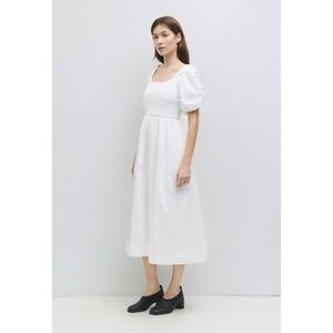 Mod Ref THE VEGA DRES puff sleeve white NWT